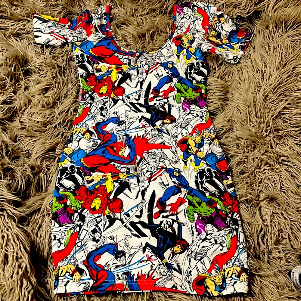MARVEL Comics Print Bodycon Dress. Never worn.
